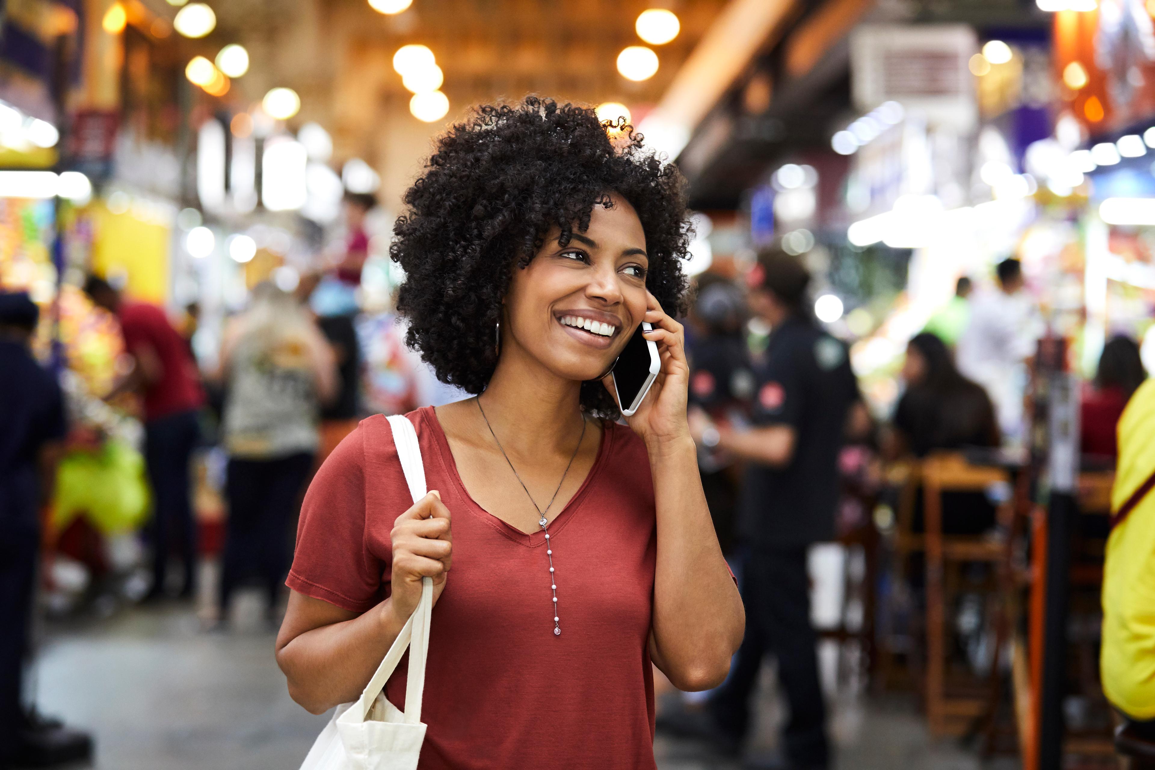 woman talking on a cellphone