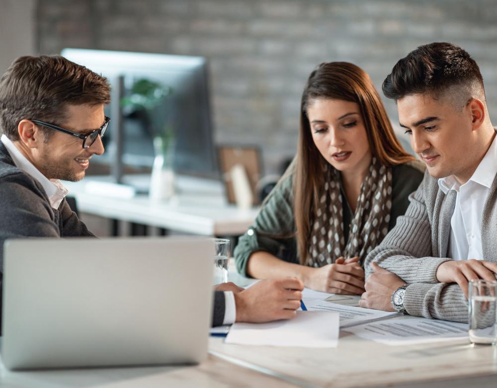 Couple working with a tax advisor