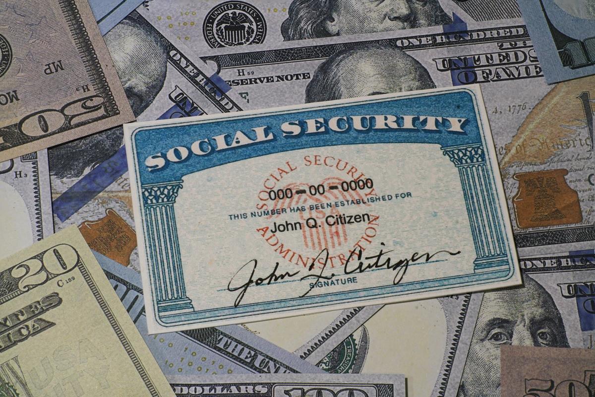 social security card and money