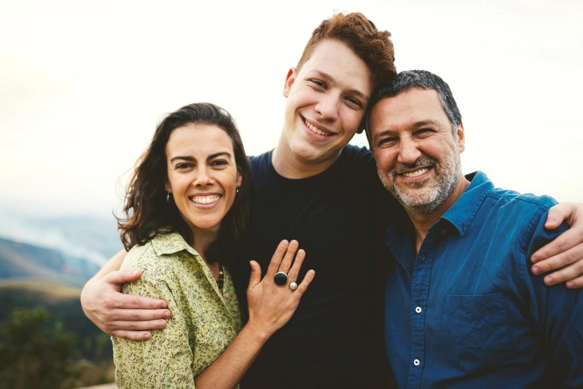 family smiling