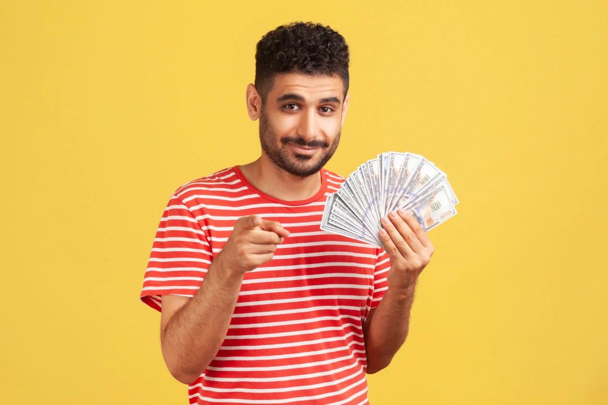 man with money in hand