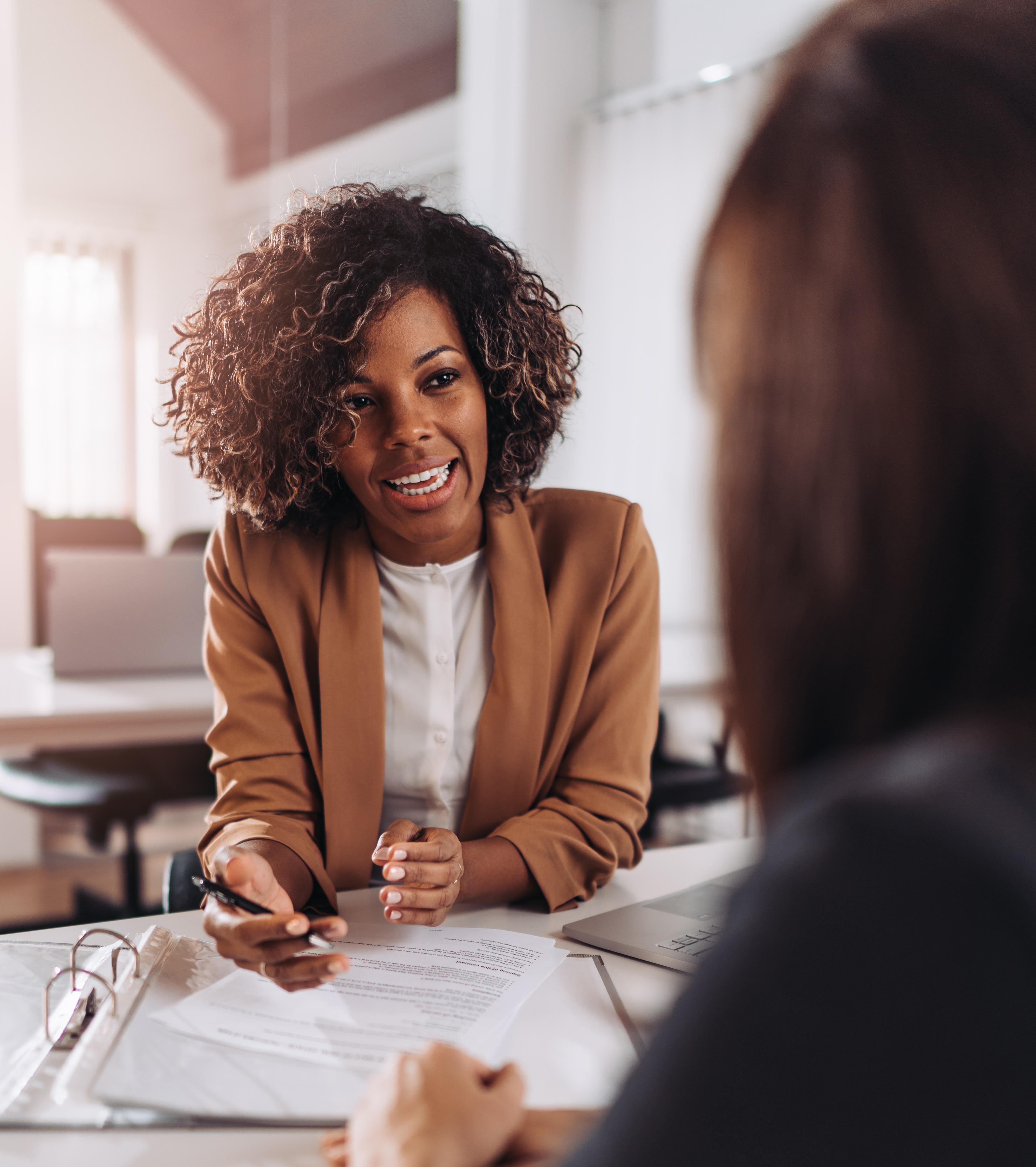 Woman Meeting for Tax Prep Services